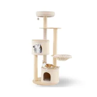 Gimnasio de Madera para Gatos de 152 cm con Múltiples Niveles y Postes de Sisal