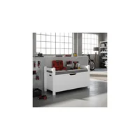 Banco De Almacenamiento Mansion Lark Blanco Con Asiento Acolchado 48 x 91 x 38 Cm