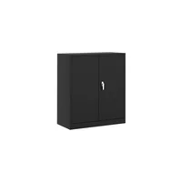 Gabinete De Almacenamiento De Acero Estante Ajustable Con Cerradura 90x80x40 Cm