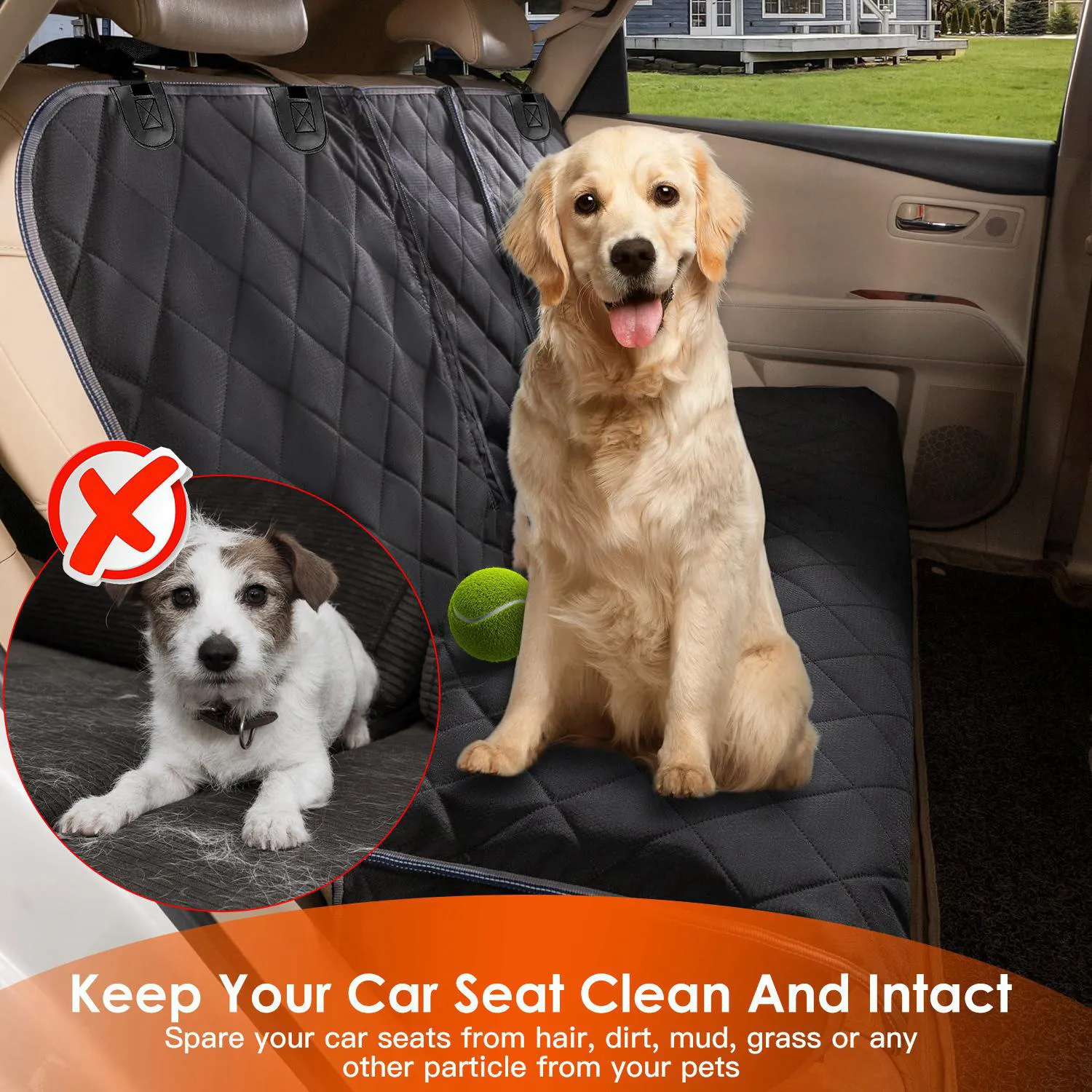 Cobertor de Asiento para Perros Trucs SUVs Extensor y Hamaca en Varios Colores