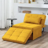 Sofá Cama 4 en 1 Plegable con Respaldo Ajustable para Espacios Pequeños
