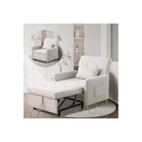 Silla Sofá Cama Convertible Tres en Uno con Respaldo Ajustable para Espacios Pequeños