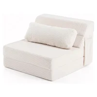 Sofá Cama Plegable Yotating de Pana Beige