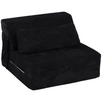 Sofá Cama Plegable Yotating de Pana Negra