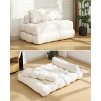 Sofá Cama Plegable Garvee Beige para Descanso y Sala Moderna