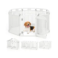 Valla para Mascotas de HDPE con 8 Paneles y Puerta con Cerradura