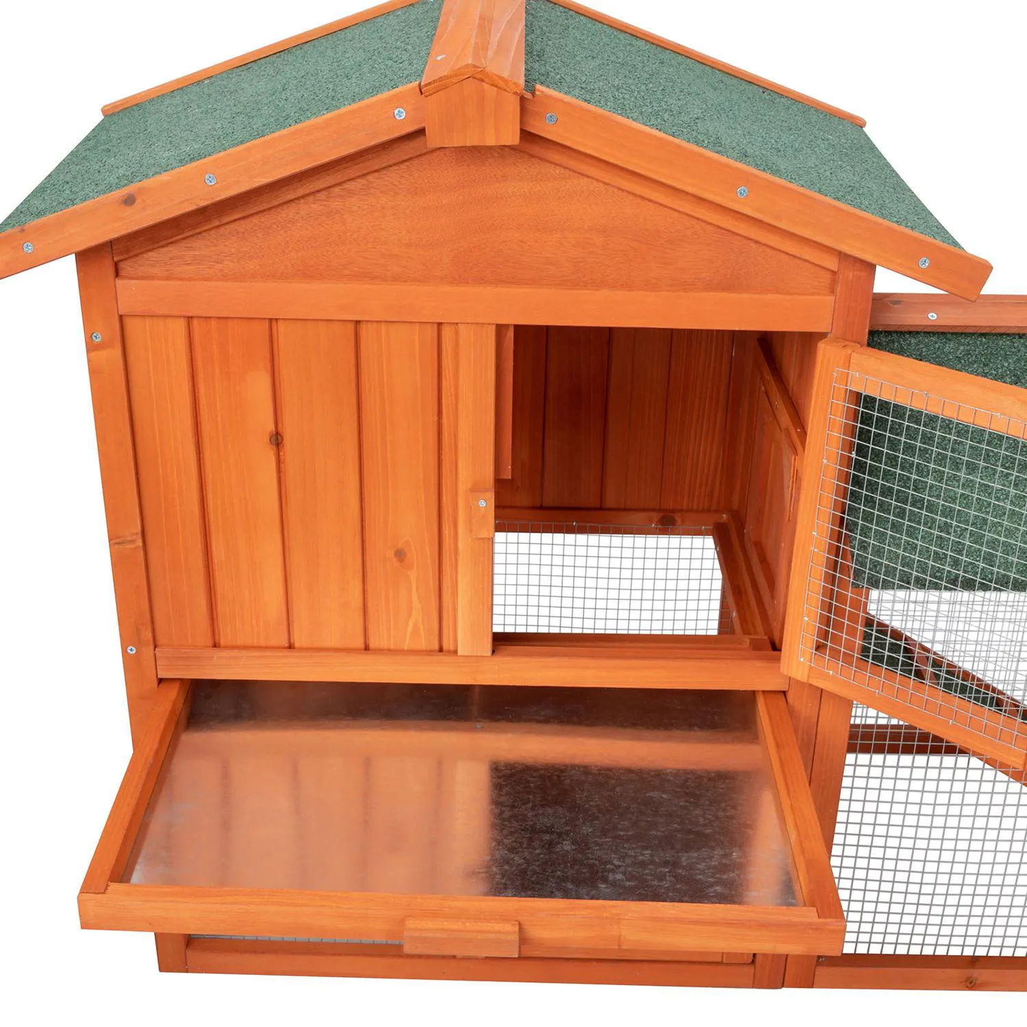 Gallinero de Madera para Aves y Conejos con Área Protegida 3