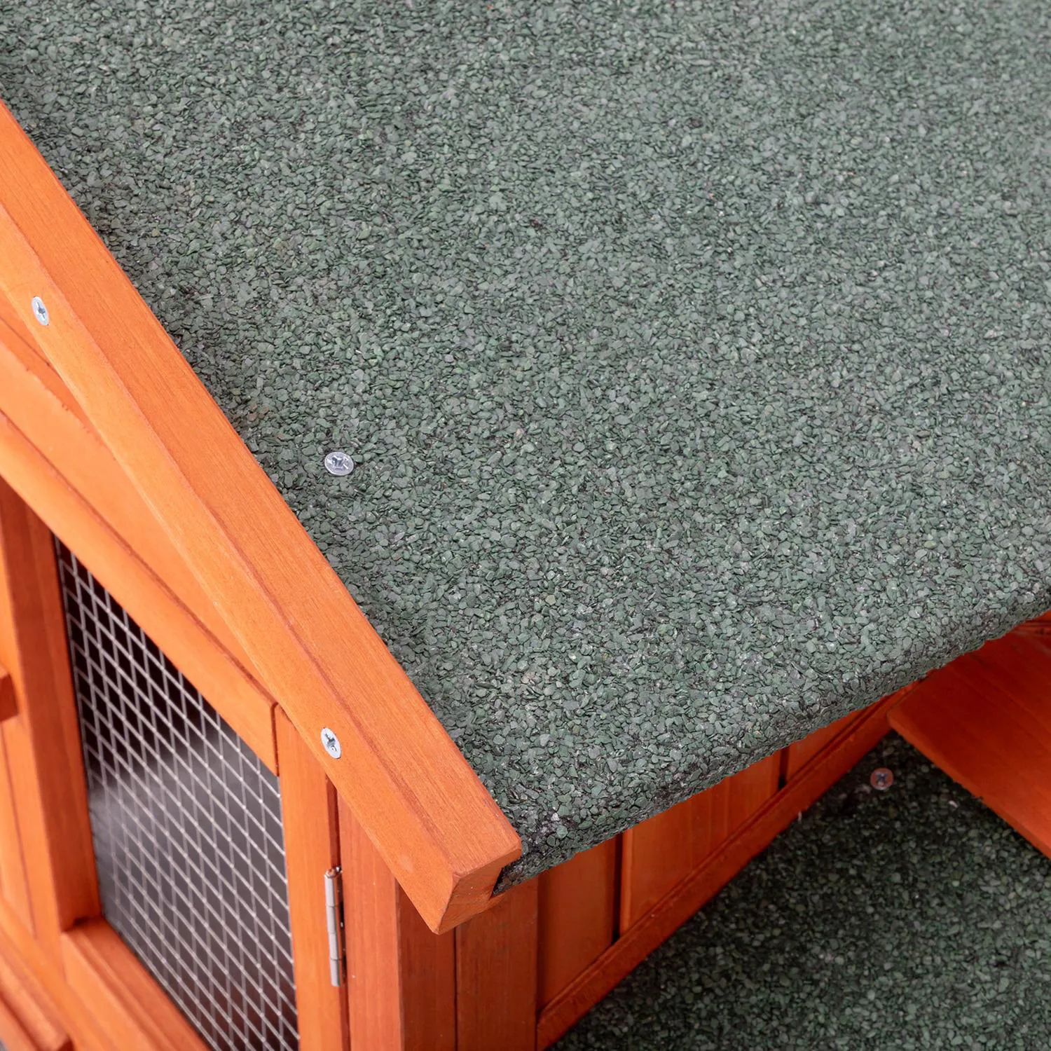 Gallinero de Madera para Aves y Conejos con Área Protegida 8