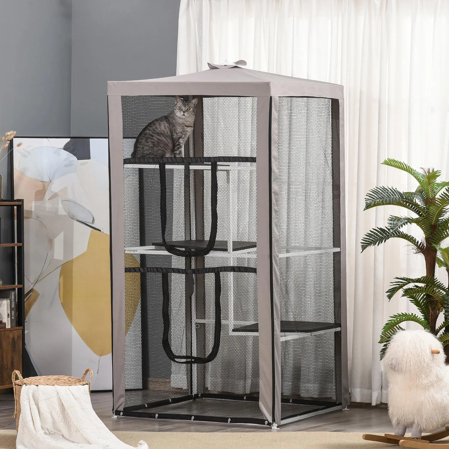 Túnel de Juego para Gatos Marca X Plegable y Resistente 6