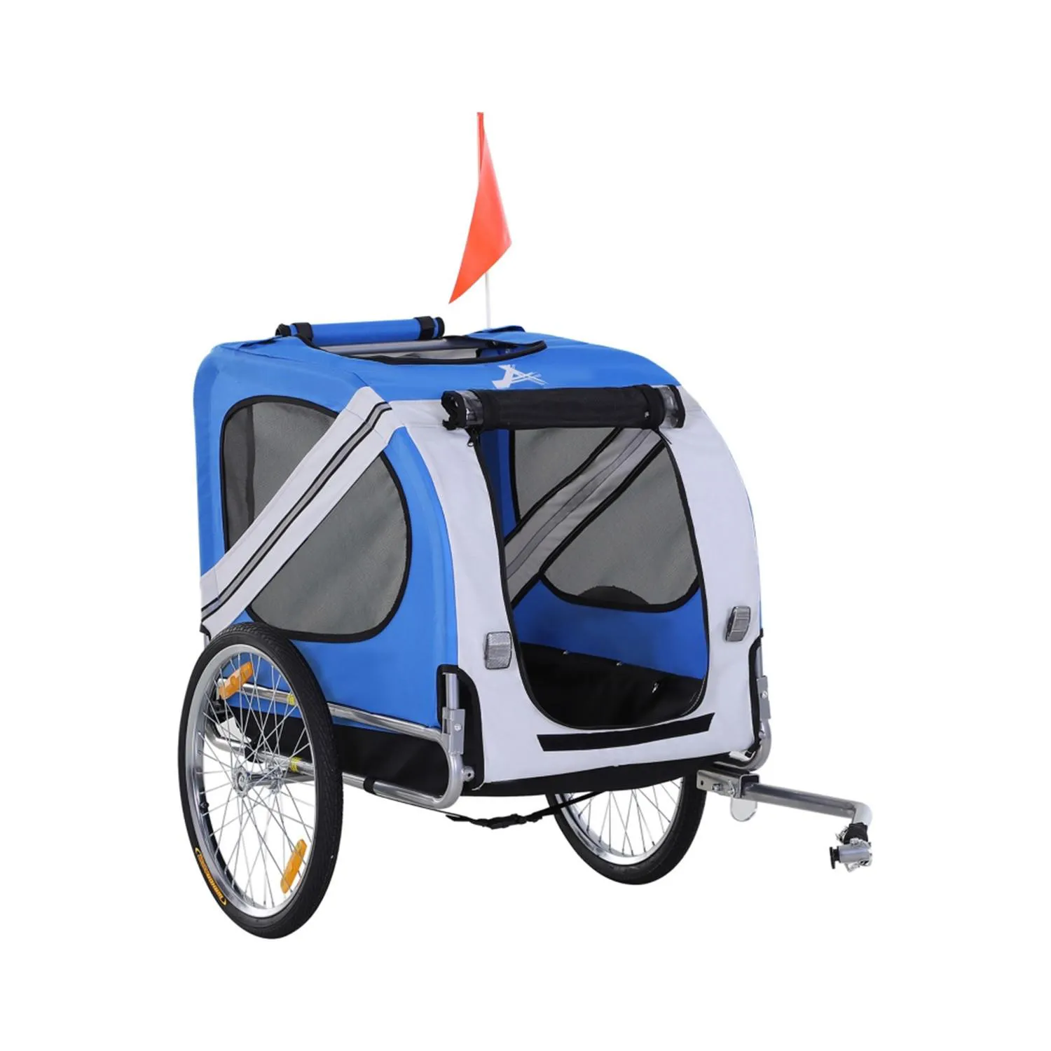 Coche para Perros Medianos con Ruedas Todo Terreno y Ventilación Total