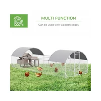 Gallinero Amplio para Aves con Malla de Protección y Techo con Dosel