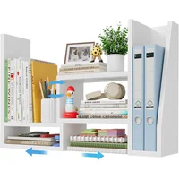 Organizador de Escritorio Ajustable para Archivos y Accesorios en Color Blanco