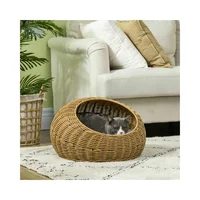 Cama Elegante para Gatos con Cojín Lavable y Diseño Envolvente