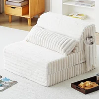 Sofá Cama Plegable Tiita en Pana Beige Tamaño Individual