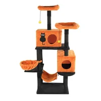 Gimnasio para Gatos Halloween de 154 cm con Condominios Hamacas y Perchas