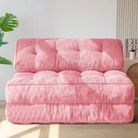 Sofá Cama Convertible MAXYOYO de Pana Rosa para Descanso y Espacios Modernos