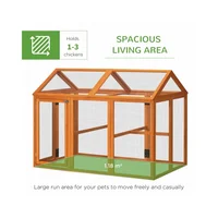 Gallinero de Madera para Gallinas con Puertas Seguras y Ventilación Natural