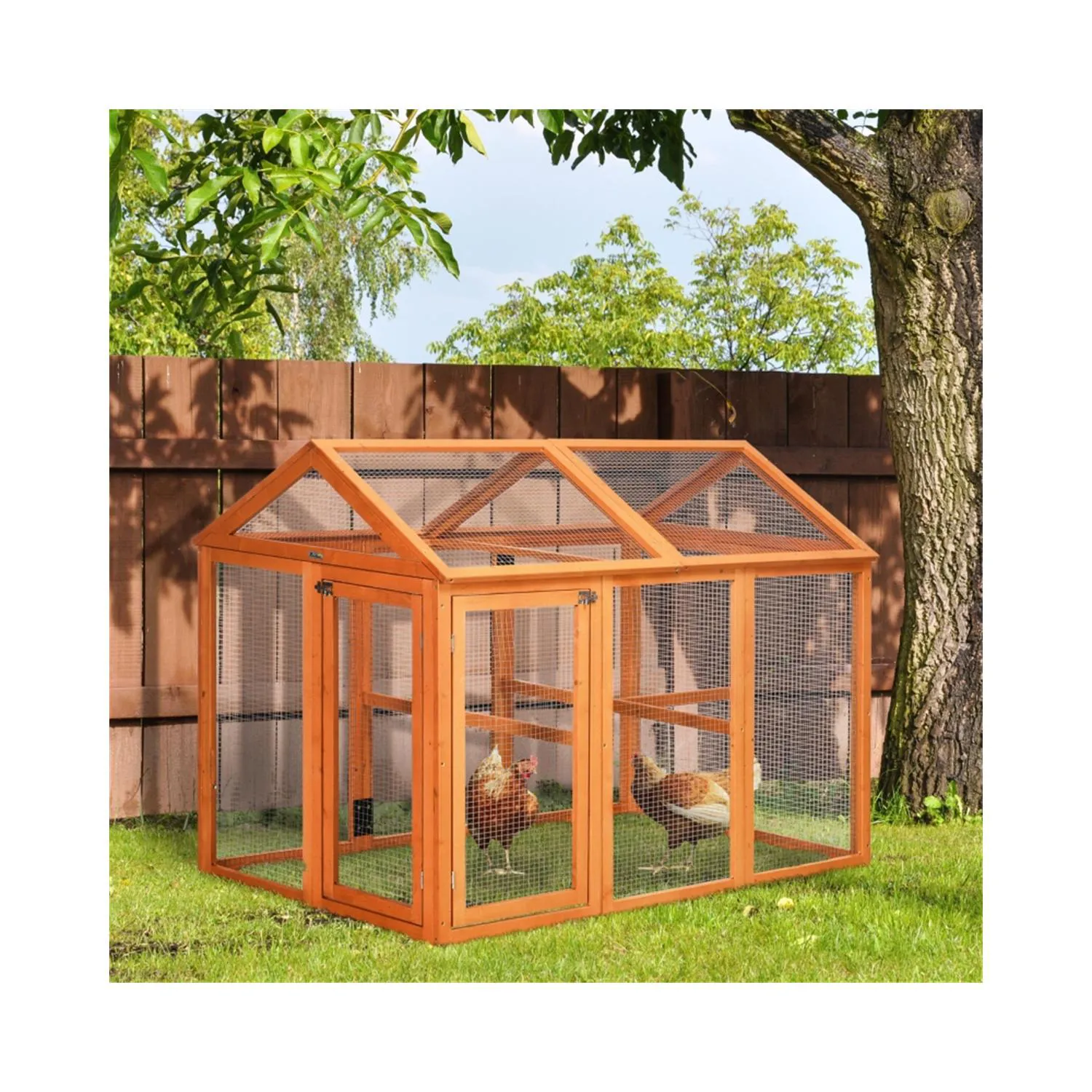 Gallinero de Madera para Gallinas con Puertas Seguras y Ventilación Natural 7
