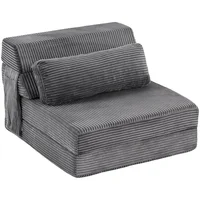 Sofá Cama Plegable Yotating de Pana Gris