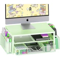 Soporte Elevador de Monitor OPNICE de 2 Niveles con Cajón y Organizadores
