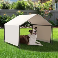 Carpa Para Perros Grande Con Protección Solar Crema