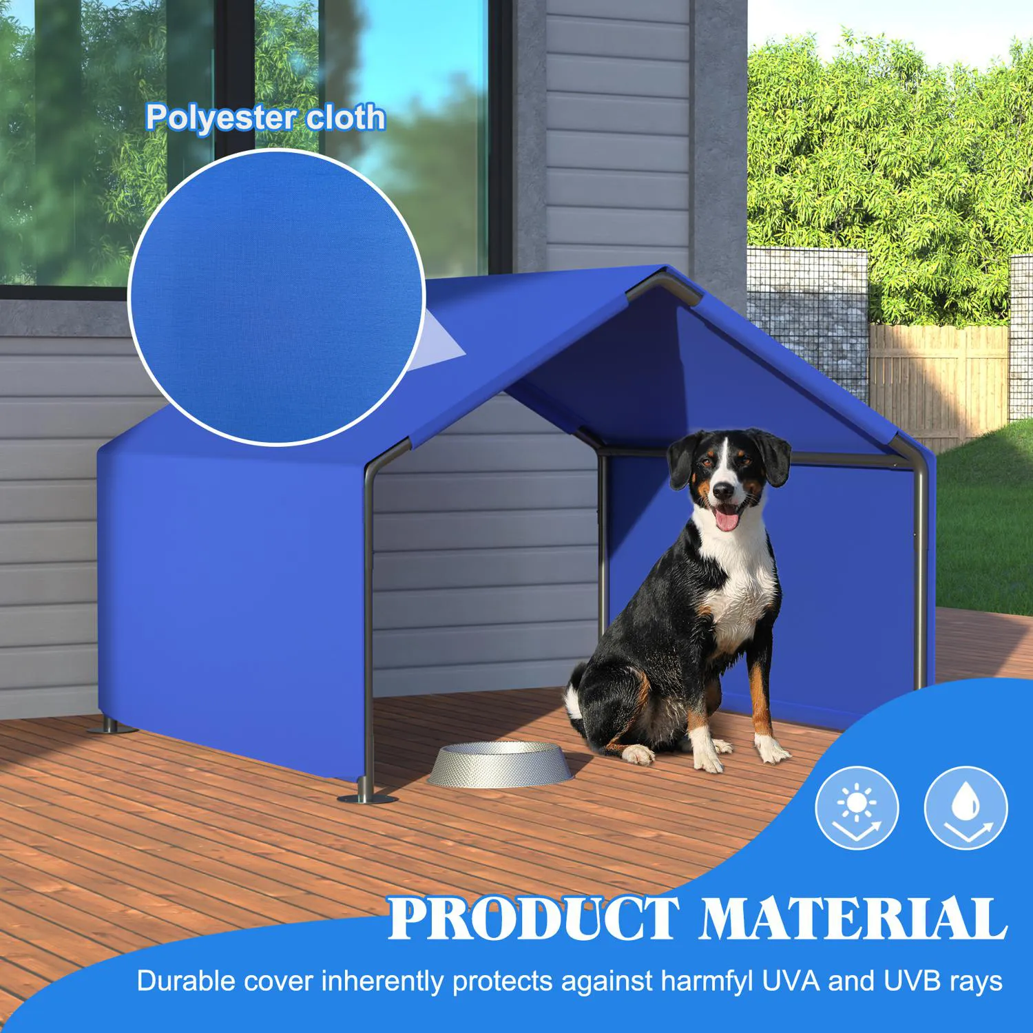 Tienda Impermeable con Protección Solar para Perros Pequeños y Medianos 9