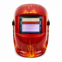 Careta Soldar Roja Fotosensible Alta Protección Ajustable Master Herramientas