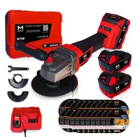 Pulidora Brushless Inalámbrica 4 1/2" + 20 Discos de Corte + 2 Baterías 4 Ah+ Cargador Master Herramientas
