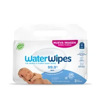 Toallitas Húmedas para Bebé Sin Alcohol Waterwipes x 180 Unidades