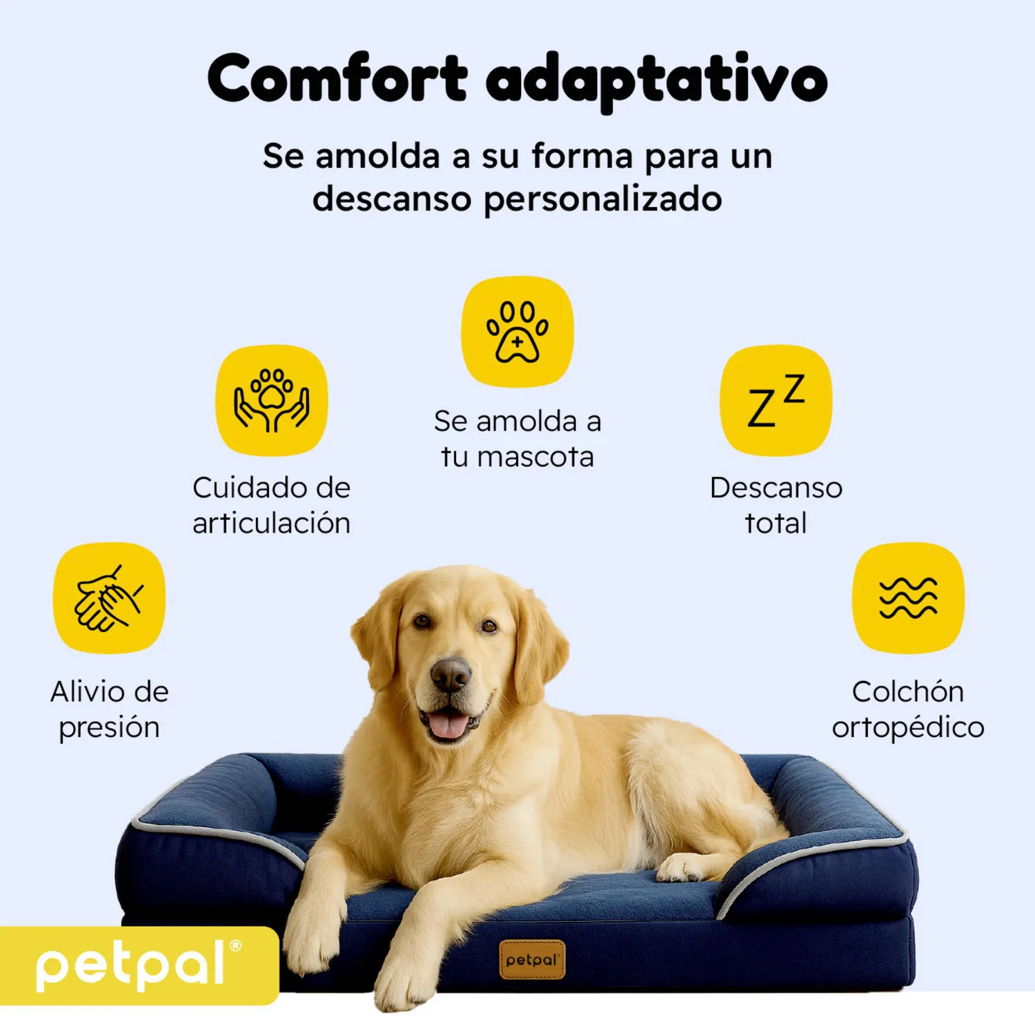 Cama para Perro Mascota Impermeable Lavable Petpal Mediana 4