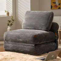 Sofá Cama Plegable Convertible en Silla con Diseño Moderno Color Gris