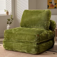 Sofá Cama Plegable Convertible en Silla con Diseño Moderno Color Verde