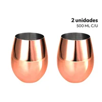 Cantina Mug Vasos Cobre Set 2 Cantina Copa Moscow Mule Coctel Acero Inoxidable Color Cobre