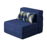 Sofá Cama Plegable Convertible para Piso con Espuma Viscoelástica y Almohada