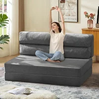 Sofá Cama Plegable JUIKURY 2 en 1 con Colchón y Almohada Integrada