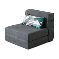 Sofá Cama Plegable Convertible para Piso con Espuma Viscoelástica y Almohada