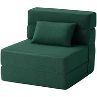 Sofá Cama Plegable Convertible de Piso con Almohada y Diseño Moderno
