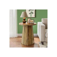 Mesa de Centro de Ratán Redonda con Estilo Natural para Sala