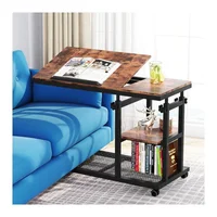 Mesa de Centro Ajustable con Ruedas y Diseño Funcional para Sala