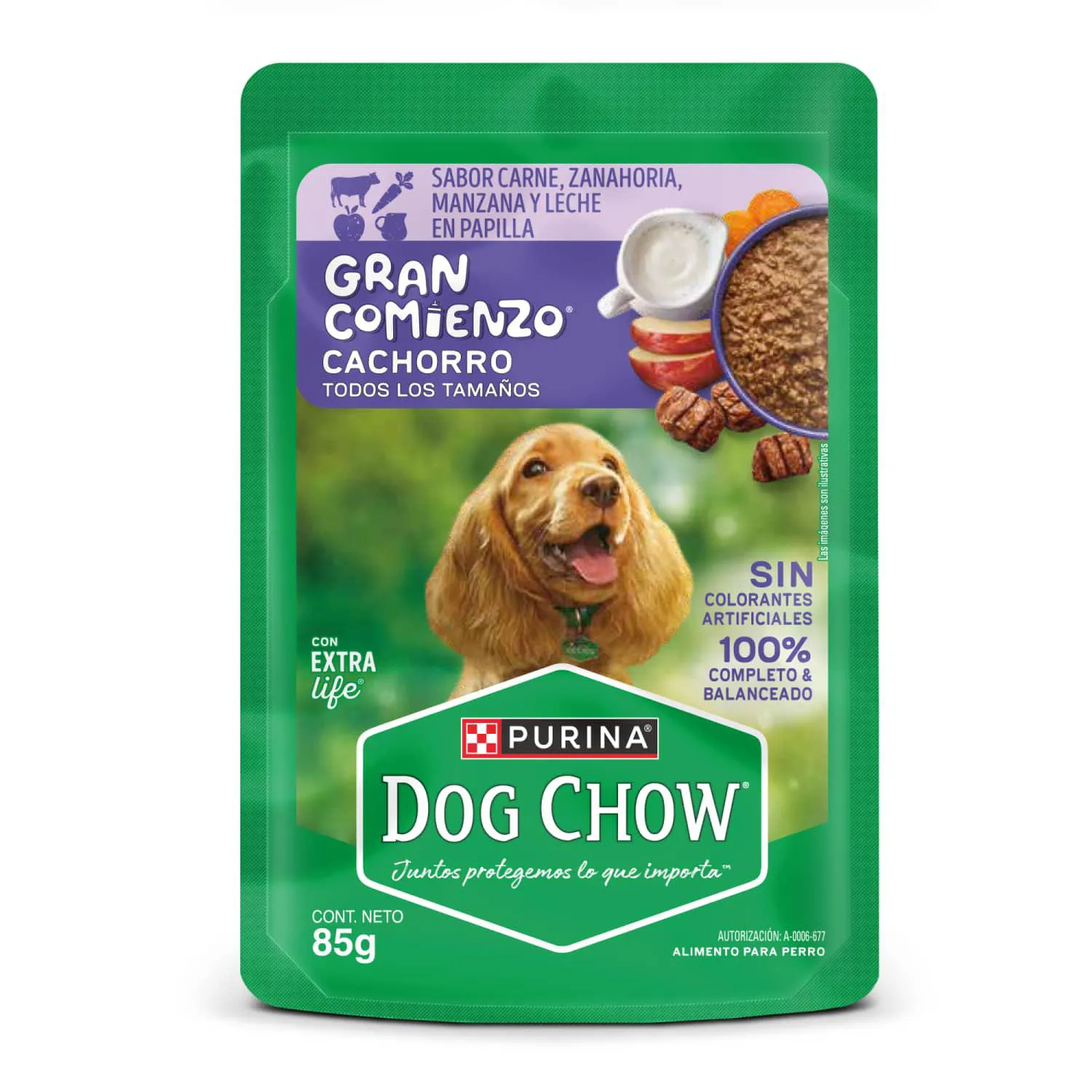 Comida Húmeda Dog Chow Para Perro Cachorro Carne 85g