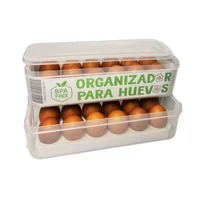 Organizador de Huevos Apilable para 24 Und Con Tapa