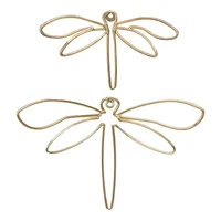 Set de 2 Apliques Libélulas Metal 19-28 cm Oro Folya