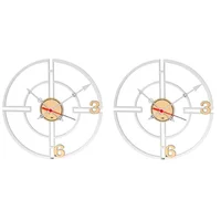 Set x 2 Relojes de Pared Frugal Blanco 31x31cm Circular Analogo de Baterias
