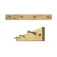 Perchero Rectangular Personalizado Madera Natural Rústico 75 x 11 cm