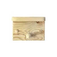 Repisa Perchero Rectangular En Madera Natural Rústica 15 cm