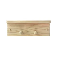 Repisa Perchero Rectangular Rústico Orden y Calidez En Tus Espacios En Pino Natural 30 cm