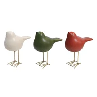 Escultura Pájaro Cerámica 12x14 Cm Multicolor Lira