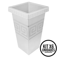 Matera Cuadrada de 28L Moderna Espacios Amplios Elegantes Set X 6 Unidades