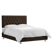 Combo base cama semidoble Lujo Master Class 120x190 Café Ecocuero