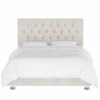 Combo base cama doble Lujo Master Class 140x190 Blanco Ecocuero